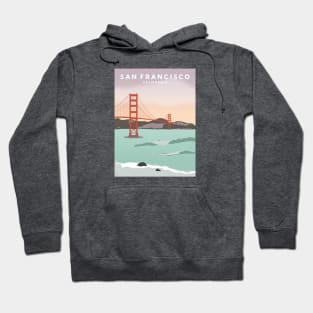 San Francisco, California Travel Poster Hoodie